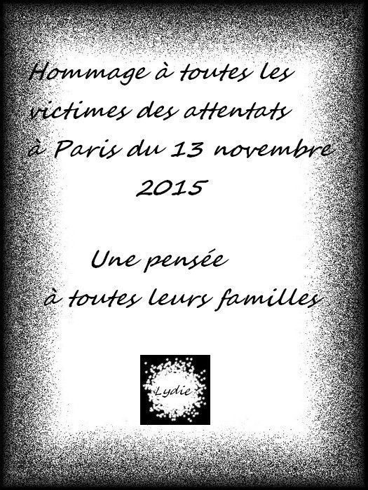 Hommage aux victimes des attentats à Paris du 13 Nov. 2015